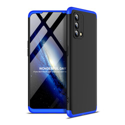 Oppo A74 4G Case Zore Ays Cover Black-Blue