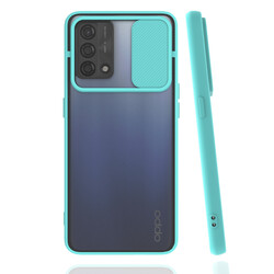 Oppo A74 4G Case Zore Lensi Cover Turquoise