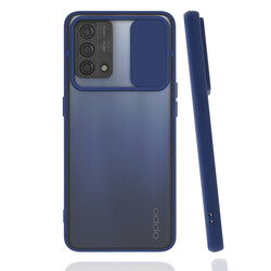 Oppo A74 4G Case Zore Lensi Cover Navy blue