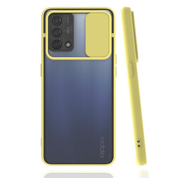 Oppo A74 4G Case Zore Lensi Cover Yellow
