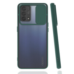 Oppo A74 4G Case Zore Lensi Cover Dark Green
