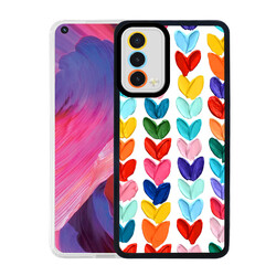 Oppo A74 4G Case Zore M-Fit Patterned Cover Heart No6