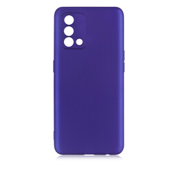 Oppo A74 4G Case Zore Premier Silicon Cover Saks Blue