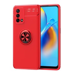 Oppo A74 4G Case Zore Ravel Silicon Cover Red