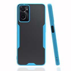 Oppo A76 Case Zore Parfe Cover Blue