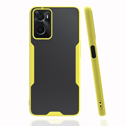 Oppo A76 Case Zore Parfe Cover Yellow