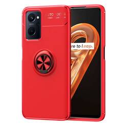 Oppo A76 Case Zore Ravel Silicon Cover Red