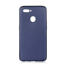 Oppo A7X Case Zore Premier Silicon Cover Navy blue