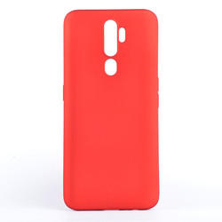 Oppo A9 2020 Kılıf Zore Premier Silikon Kapak Kırmızı