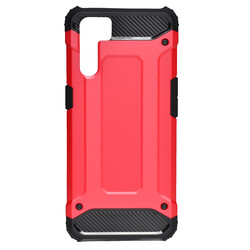 Oppo A91 Case Zore Crash Silicon Cover Red