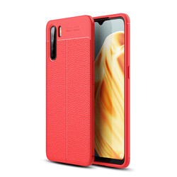 Oppo A91 Case Zore Niss Silicon Cover Red