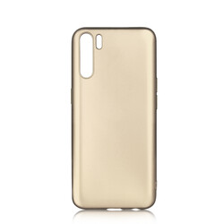 Oppo A91 Case Zore Premier Silicon Cover Gold