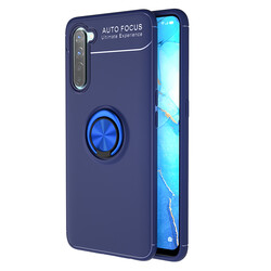 Oppo A91 Case Zore Ravel Silicon Cover Blue