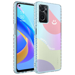 Oppo A96 4G Case Airbag Edge Colorful Patterned Silicone Zore Elegans Cover NO7