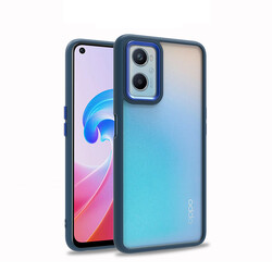 Oppo A96 4G Case Zore Flora Cover Blue