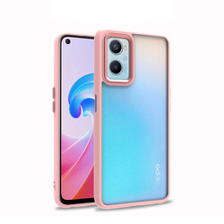 Oppo A96 4G Case Zore Flora Cover Rose Gold