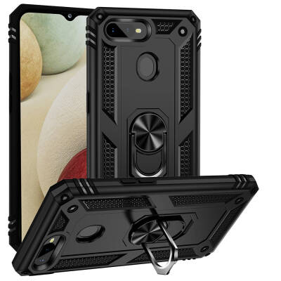 Oppo AX7 Case Zore Vega Cover Black