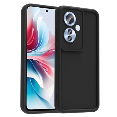 Oppo Reno 11F Kılıf Kamera Korumalı Zore Ananas Kapak Siyah