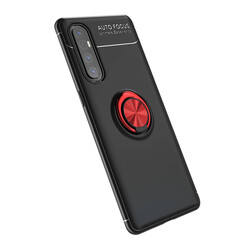 Oppo Reno 3 Pro 5G Case Zore Ravel Silicon Cover Black-Red