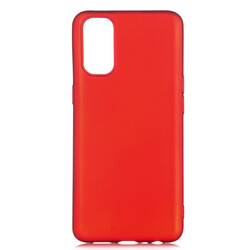 Oppo Reno 4 Case Zore Premier Silicon Cover Red