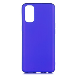 Oppo Reno 4 Case Zore Premier Silicon Cover Saks Blue