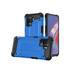 Oppo Reno 5 Lite Case Zore Crash Silicon Cover Blue