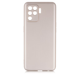 Oppo Reno 5 Lite Case Zore Premier Silicon Cover Gold