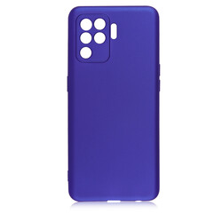 Oppo Reno 5 Lite Case Zore Premier Silicon Cover Saks Blue