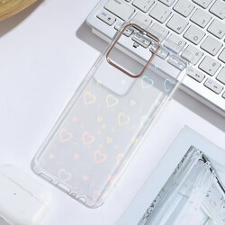Oppo Reno 5 Lite Case Zore Sidney Patterned Hard Cover Heart No1