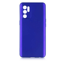 Oppo Reno 6 4G Case Zore Premier Silicon Cover Saks Blue