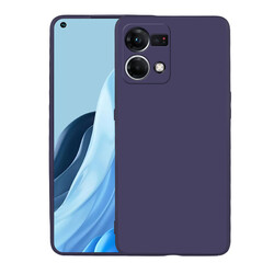 Oppo Reno 7 4G Case Zore Premier Silicon Cover Navy blue