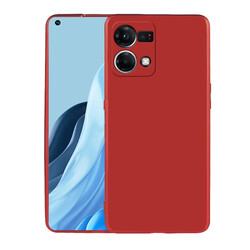 Oppo Reno 7 4G Case Zore Premier Silicon Cover Red