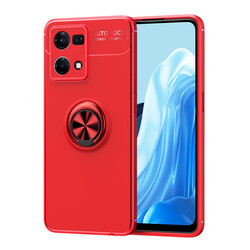 Oppo Reno 7 4G Case Zore Ravel Silicon Cover Red