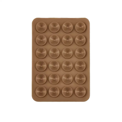Öpücüklü 02 Silicone Phone Holder 6,50cm x 10cm Brown