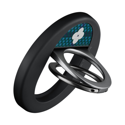 Pitaka Aramid Fiber Flora in Grid Series MagEZ Grip 3 Magnetic Ring Stand Phone Holder Blue