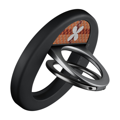 Pitaka Aramid Fiber Flora in Grid Series MagEZ Grip 3 Magnetic Ring Stand Phone Holder Brown