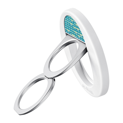 Pitaka Aramid Fiber Glints of Gold Series MagEZ Grip 3 Magnetic Ring Stand Phone Holder Blue