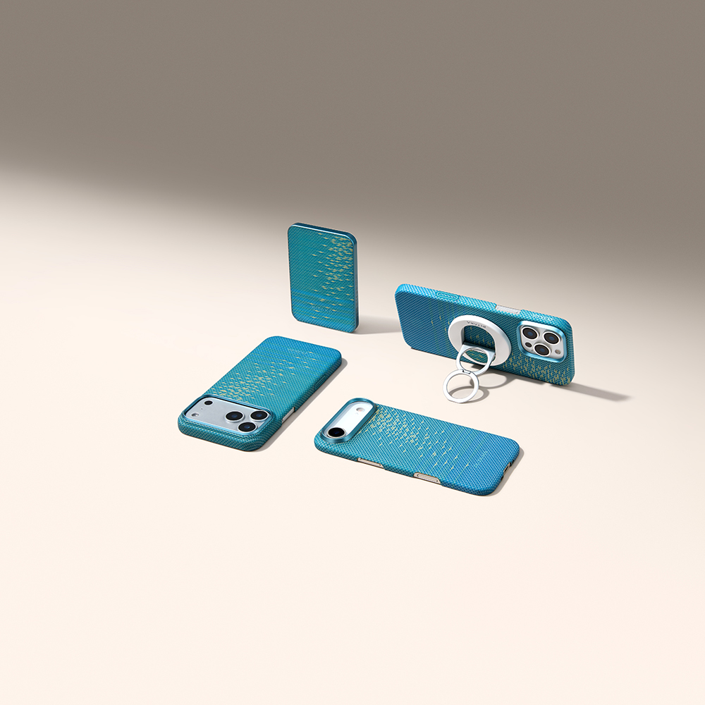 Pitaka Aramid Fiber Glints of Gold Series MagEZ Grip 3 Magnetic Ring Stand Phone Holder - 9