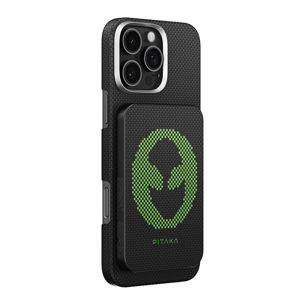 Pitaka Tactile Woven Qi2 Şarj Teknolojili Aramid Fiber M-Safe Powerbank 15W 5000mAh - 6