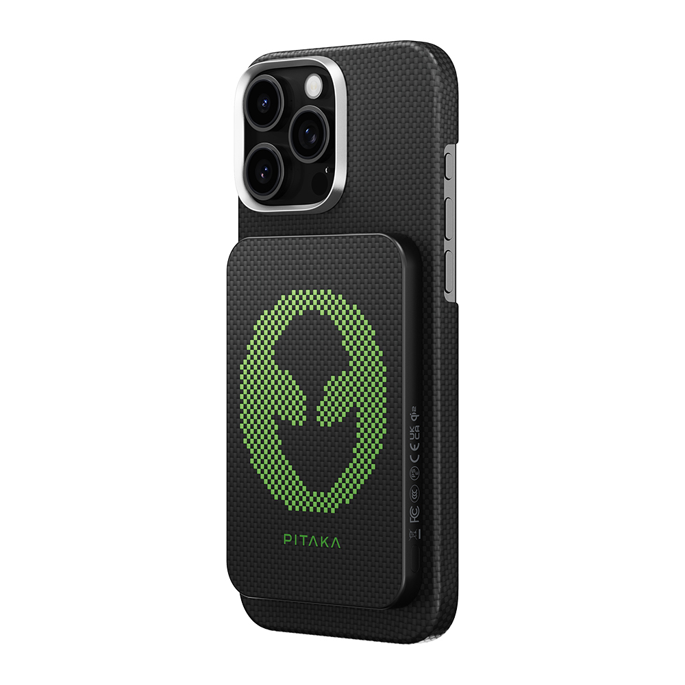 Pitaka Tactile Woven Qi2 Şarj Teknolojili Aramid Fiber M-Safe Powerbank 15W 5000mAh - 11