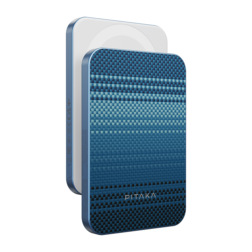 Pitaka Tactile Woven Qi2 Şarj Teknolojili Aramid Fiber M-Safe Powerbank 15W 5000mAh - 31