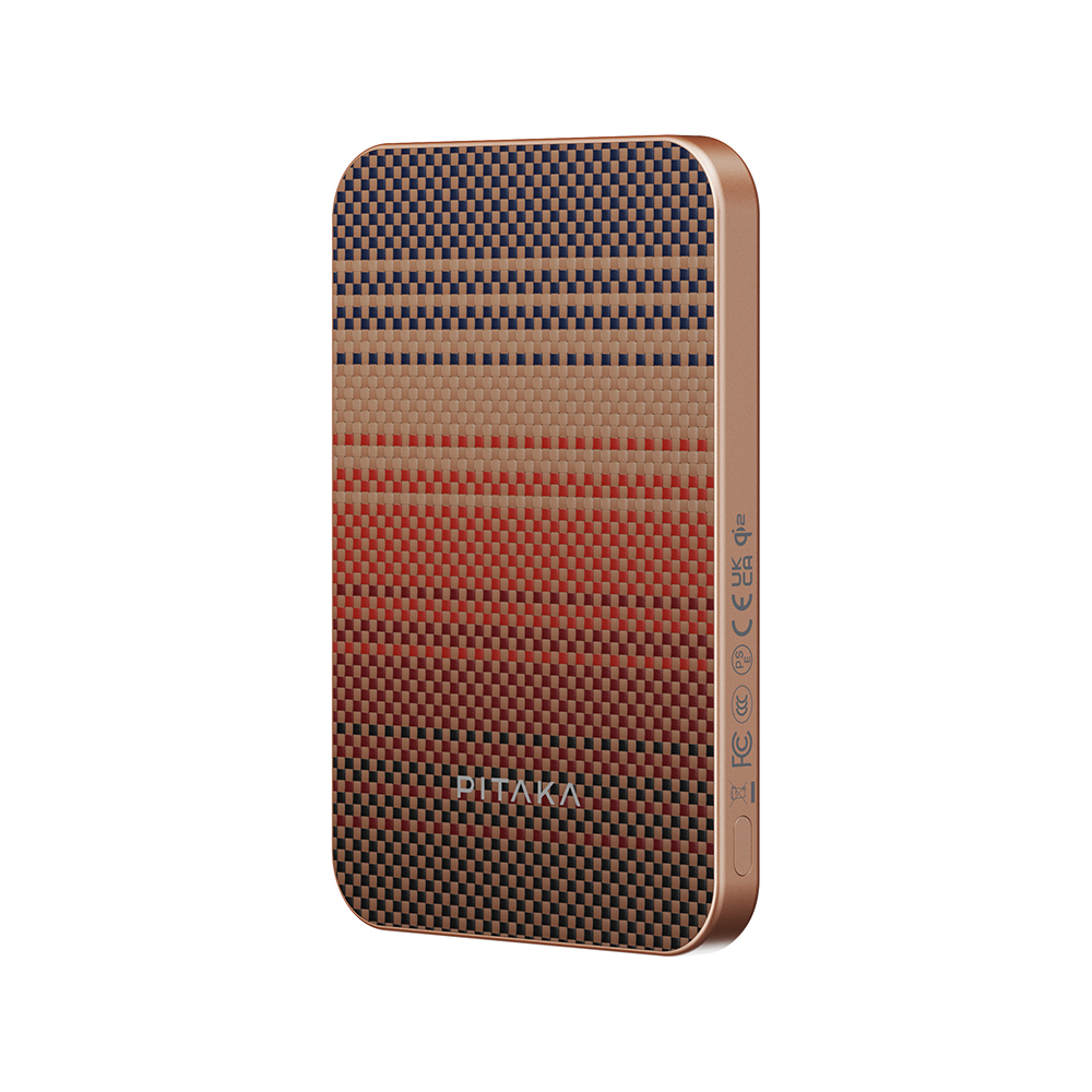 Pitaka Tactile Woven Qi2 Şarj Teknolojili Aramid Fiber M-Safe Powerbank 15W 5000mAh - 35