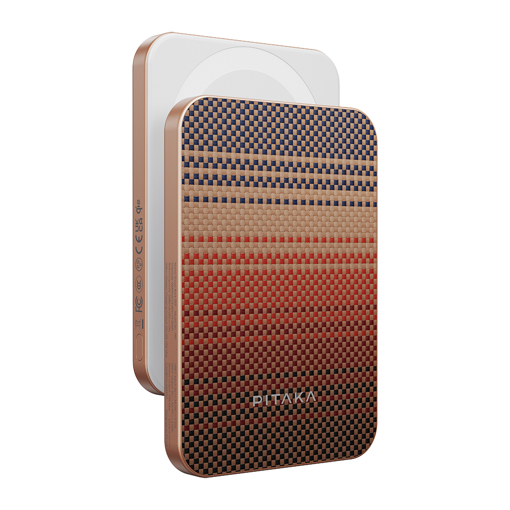 Pitaka Tactile Woven Qi2 Şarj Teknolojili Aramid Fiber M-Safe Powerbank 15W 5000mAh - 41