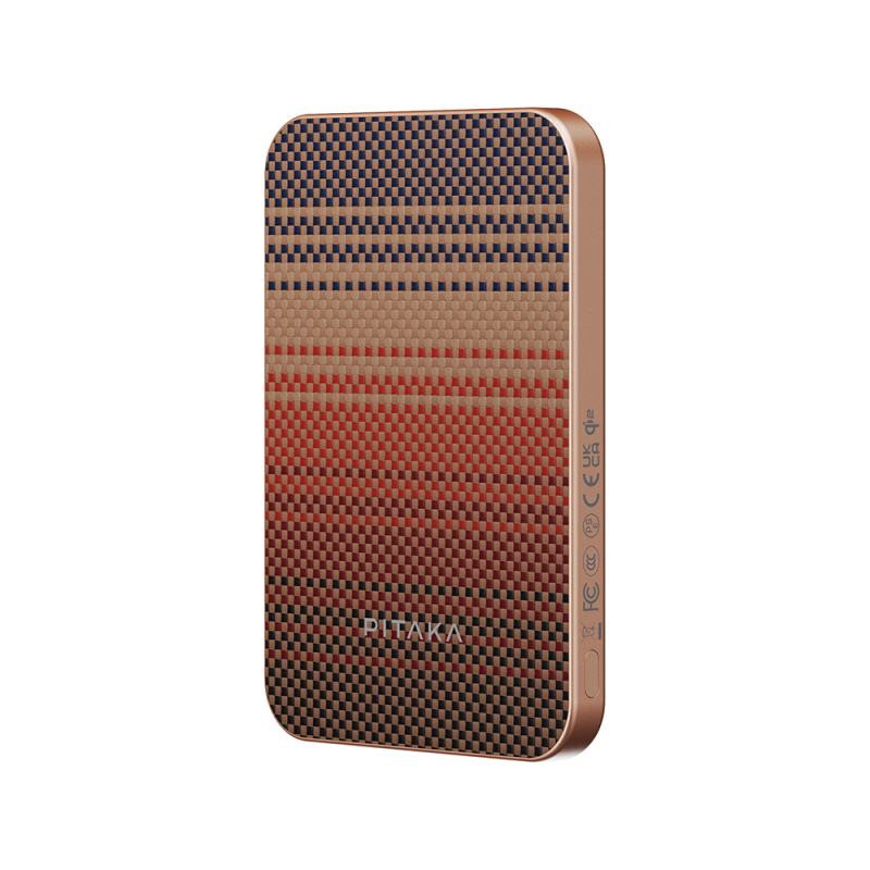 Pitaka Tactile Woven Qi2 Şarj Teknolojili Aramid Fiber M-Safe Powerbank 15W 5000mAh - 2