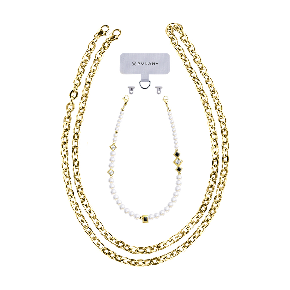 Pynana Free Diamond series pearl stone phone neck hanger rope - 7