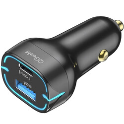 Qgeem QG-CHAP03 Usb - PD 52.5W Car Charger Black