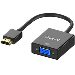 Qgeem QG-HD04 HDMI To VGA Dönüştürücü Siyah
