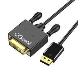 Qgeem QG-HD28 DVI To Display Port Kablo Siyah