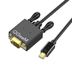 Qgeem QG-HD29 VGA To Mini Display Port Kablo Siyah