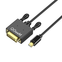 Qgeem QG-HD30 DVI To Mini Display Port Kablo Siyah